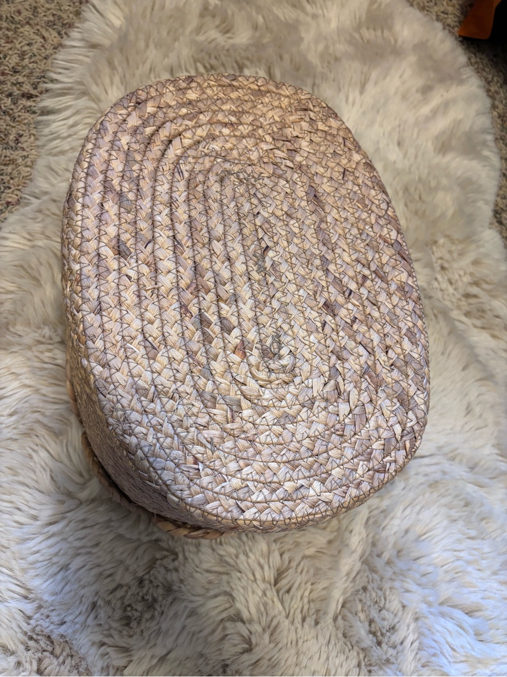 Hearth & Hand Natural Woven Basket Diaper Caddy Coastal Boho Nursery - Picture 7 of 9